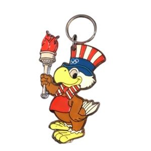1984 LOS ANGELES OLYMPICS "SAM THE EAGLE" KEYCHAIN